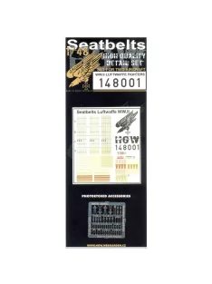   HGW Models - 1/48 Luftwaffe Fighters - Microplastic Seat Belts - 2 sets WWII era