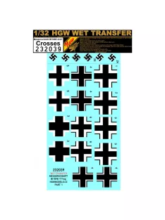 HGW Models - 1/32 Bf 109E-3/4/7 - Crosses - Wet Transfers