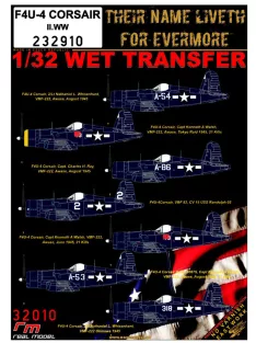 HGW Models - 1/32 F4U-4 CORSAIR WW2 - Wet Transfers