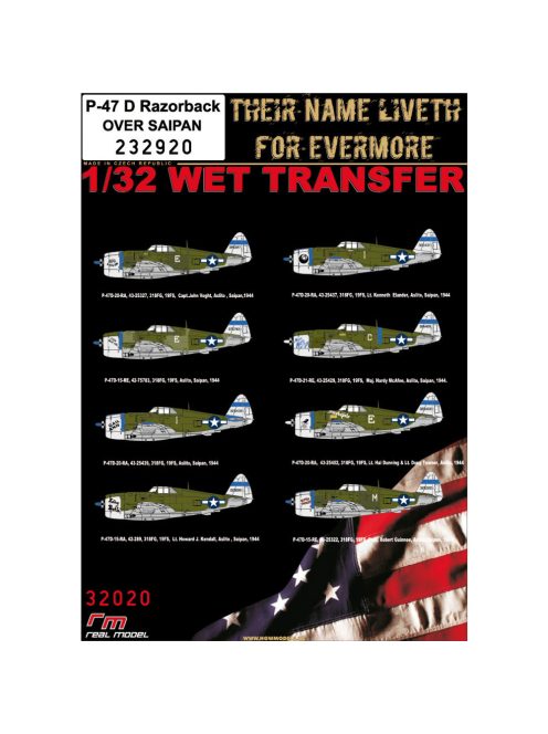 HGW Models - 1/32 P-47D Razorback over Saipan - Wet Transfers
