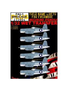   HGW Models - 1/32 F4U-1 Corsair - Birdcage - PLUS - Wet Transfers