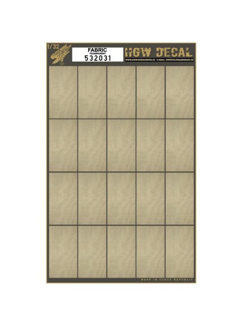 HGW Models - 1/32 Canvas - Decals Wood Grain - transparent 20 pc. of 60 x 32 mm