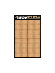   HGW Models - 1/48 Pine Tree - Natural Toe - Decals Wood Grain - base white 32 pc. 41 x 30 mm