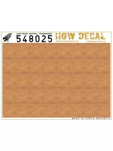  HGW Models - 1/48 Light Wood - Natural Tone - Decals Wood Grain - transparent no grid sheet: A5