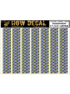   HGW Models - 1/72 5 Colour Lozenge Upper - Decals Wood Grain - transparent sheet: A5