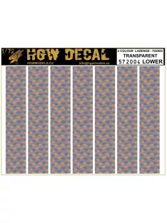   HGW Models - 1/72 4 Colour Lozenge Lower - Decals Wood Grain - transparent sheet: A5