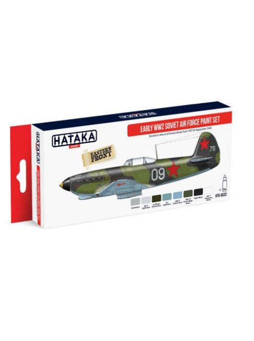 HATAKA - Red Line Set (8 pcs) Early WW2 Soviet Air Force Paint Set