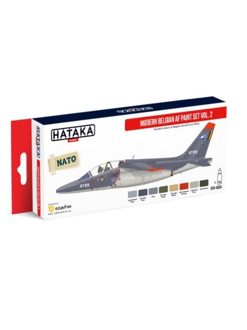 HATAKA - Red Line Set (8 pcs) Modern Belgian AF paint set vol. 2