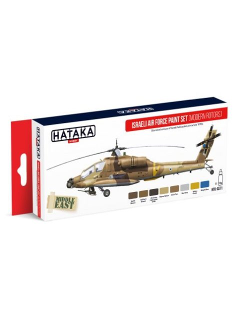 HATAKA - Red Line Set (8 pcs) Israeli Air Force paint set (modern rotors)