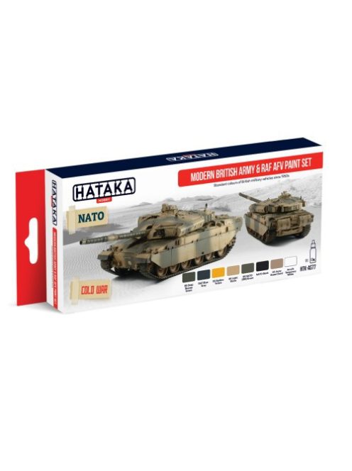 HATAKA - Red Line Set (8 pcs) Modern British Army & RAF AFV paint set