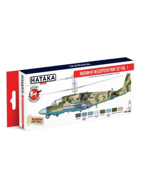 HATAKA - Red Line Set (8 pcs) Russian AF Helicopters paint set vol. 1
