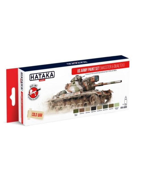 HATAKA - Red Line Set (8 pcs) US Army paint set (MASSTER & DUALTEX)