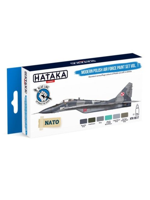 HATAKA - Blue Line Set (6 pcs) Modern Polish Air Force paint set vol. 1