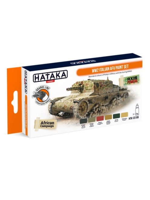 HATAKA - Orange Line Set(6 pcs) WW2 Italian AFV paint set