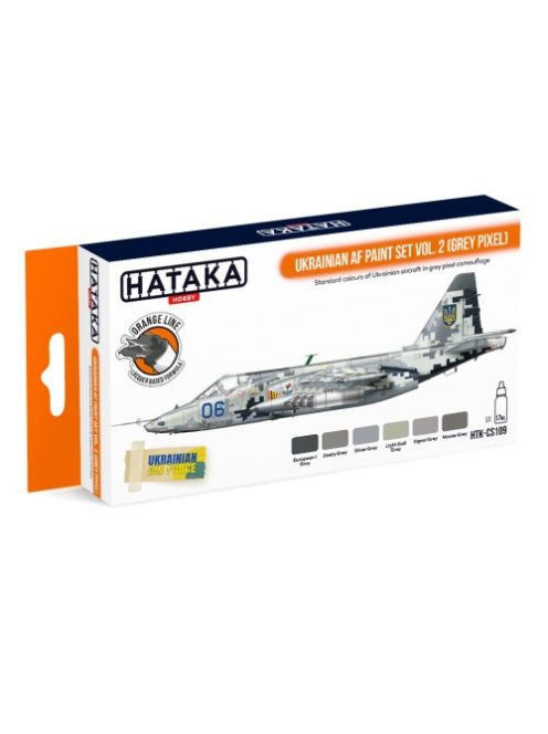 HATAKA - Orange Line Set(6 pcs) Ukrainian AF paint set vol. 2 (Grey Pixel)