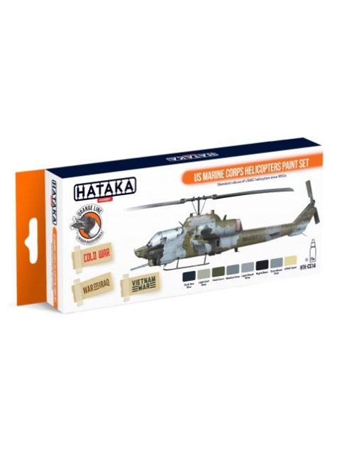 HATAKA - Orange Line Set(8 pcs) US Marine Corps Helicopters Paint Set