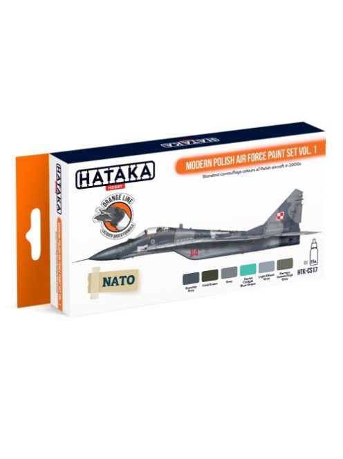 HATAKA - Orange Line Set(6 pcs) Modern Polish Air Force paint set vol. 1