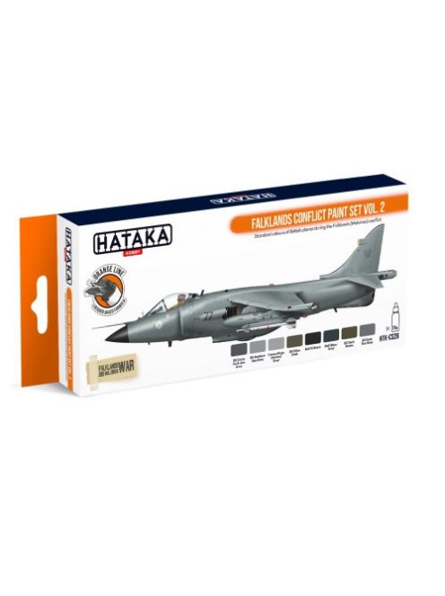 HATAKA - Orange Line Set(8 pcs) Falklands Conflict paint set vol. 2