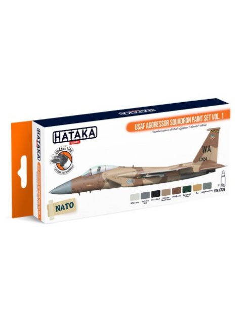 HATAKA - Orange Line Set(8 pcs) USAF Aggressor Squadron paint set vol. 1