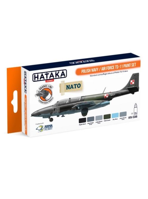 HATAKA - Orange Line Set(6 pcs) Polish Navy / Air Force TS-11 paint set