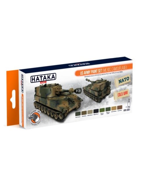 HATAKA - Orange Line Set(8 pcs) US Army paint set (MERDC camouflage)