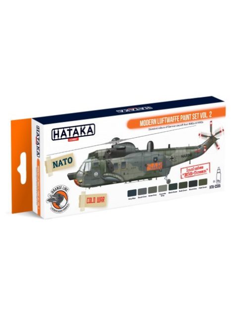 HATAKA - Orange Line Set(8 pcs) Modern Luftwaffe paint set vol. 2