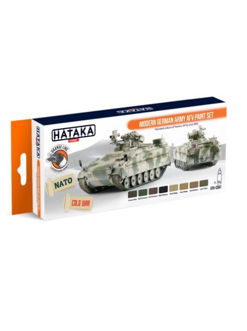 HATAKA - Orange Line Set(8 pcs) Modern German Army AFV paint set