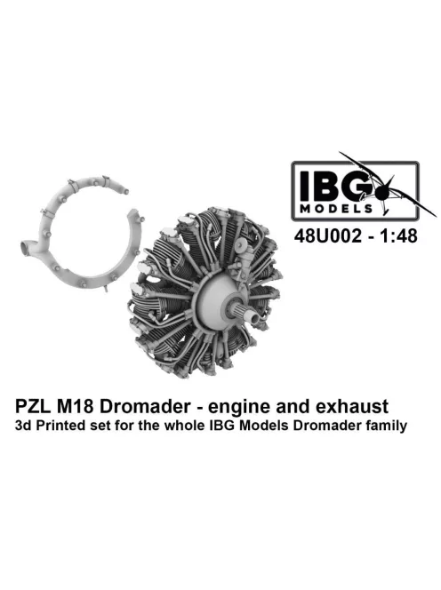 IBG - PZL M18 Dromader - Engine and Exhaust - 3d Printed Set