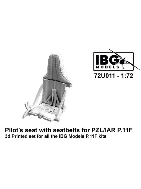 IBG - 1/72 Pilot's seat with seatbelts for PZL/IAR P.11F - 3d printed