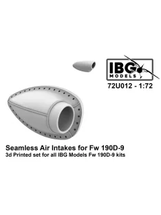   IBG - 1/72 Seamless Air Intakes for Fw 190D-9 (3d printed set)
