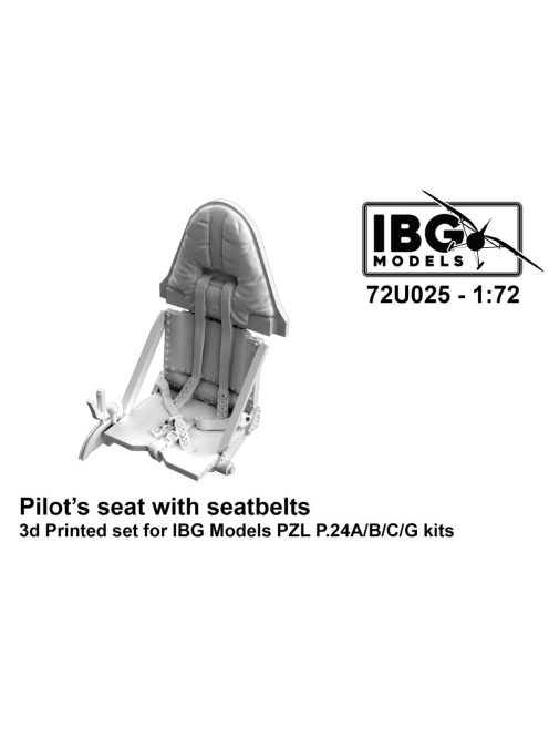 IBG - 1/72 Pilot's seat with seatbelts for PZL P.24A/B/C/G - 3d printed