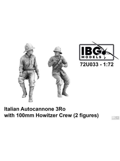 IBG - 1/72 Italian Autocannone 3Ro with 100mm Howitzer Crew (3d printed set - 2 figures)