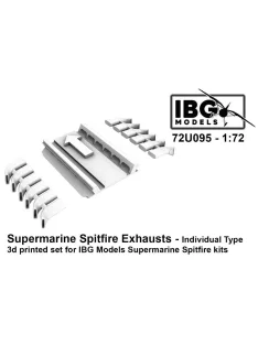   IBG - Supermarine Spitfire Exhausts - Individual Type - 3d Printed Set