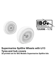   IBG - Supermarine Spitfire Wheels with IJ13 Tyres and Hub Covers - 3d Printed Set
