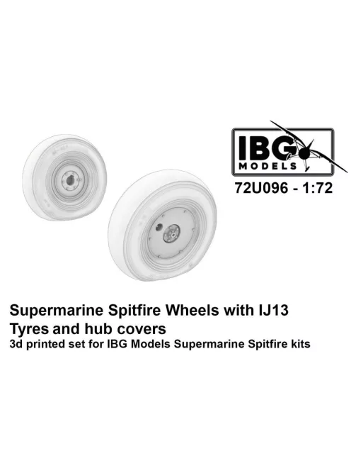 IBG - Supermarine Spitfire Wheels with IJ13 Tyres and Hub Covers - 3d Printed Set