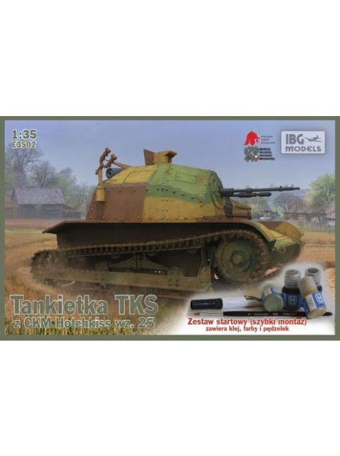 IBG Models - Tankietka Tks Z Ckm Hotchkiss Wz. 25 With Hataka Paints, Brush, Glue
