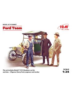 ICM - Ford Team Model T 1913 Roadstar car Kit and 3 figures