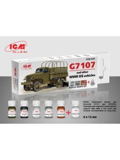   ICM - Acrylic paint set for US WWII vehicles (G7107) 6  12 ml