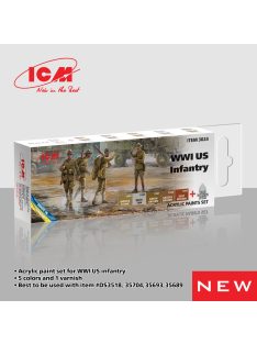 ICM - Acrylic Paint Set for WWI US Infantry 6 ? 12 ml