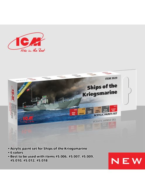 ICM - Acrylic paint set for Ships of the Kriegsmarine 6 ? 12 ml
