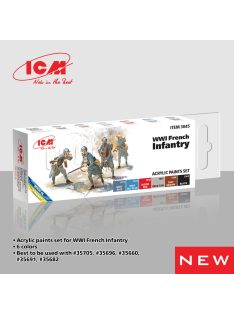 ICM - Acrylic paint set for WWI French infantry 6 x 12 ml