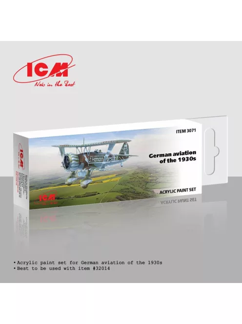 ICM - Acrylic Paint Set for German aviation of the 1930s 6 x12 ml