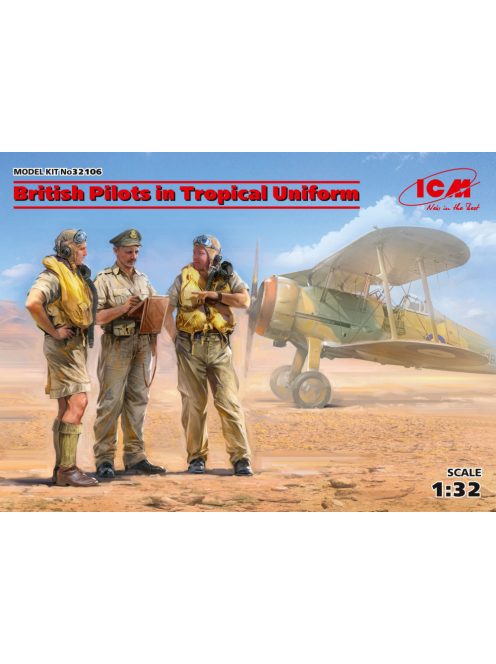 ICM - British Pilots in Tropical Uniform (1939-1943) (3 figures) (100% new molds)