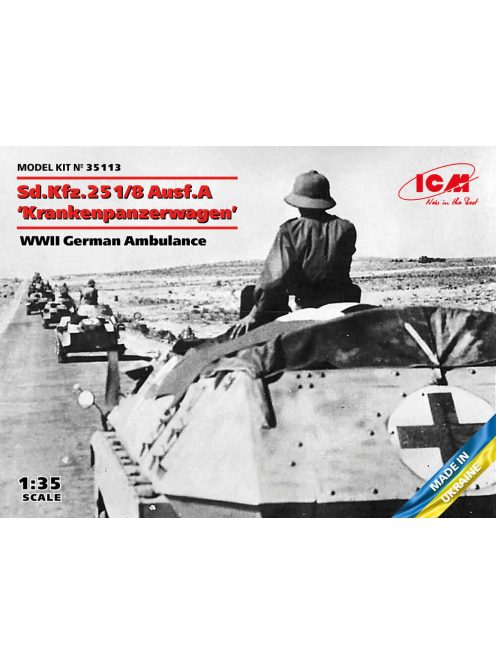 ICM - Sd.Kfz.251/8 Ausf.A Krankenpanzerwagen, WWII German Ambulance