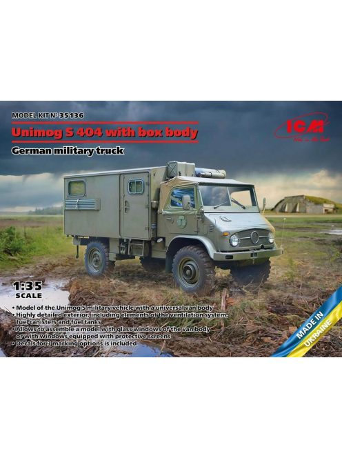 ICM - Unimog S 404 with box body,German military truck