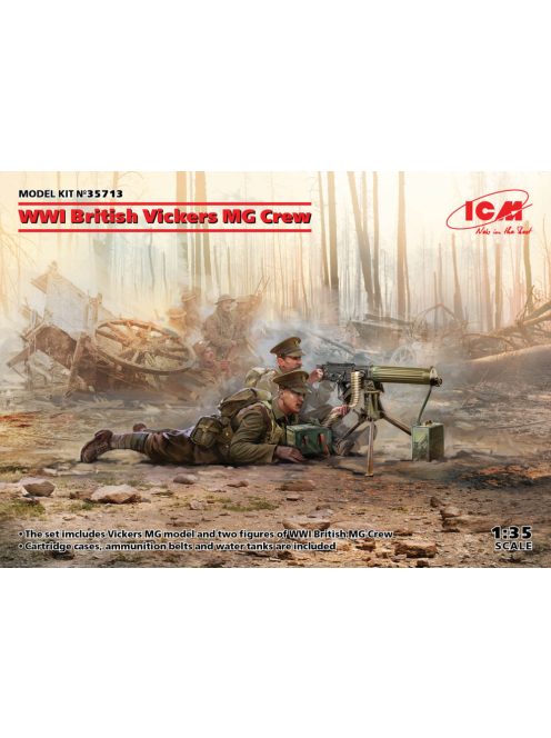 ICM - WWI British Vickers MG Crew (Vickers MG & 2 figures)