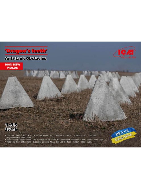ICM - 'Dragon's teeth', ?nti-tank Obstacles (100% new molds)