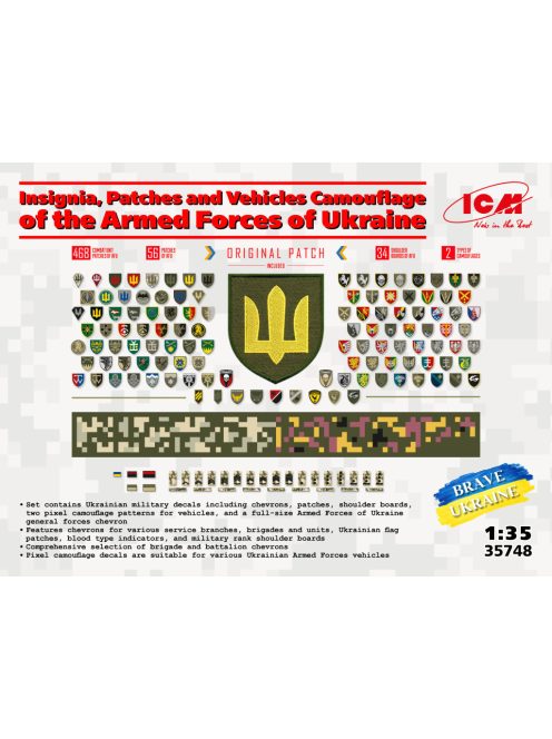 ICM - 1/35 Chevrons of Personnel and Camouflage of Military Vehicles of the Ukrainian Army