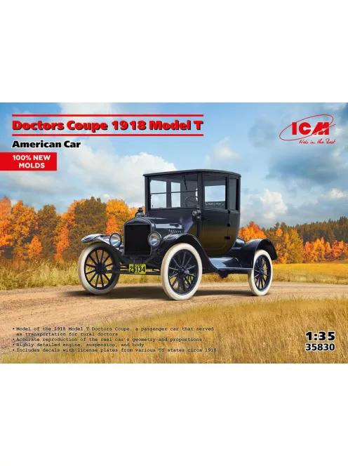ICM - Doctors Coupe 1917 Model T, American Car (100% new moulds)