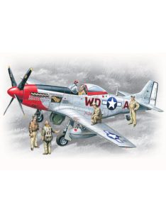   ICM - Mustang P-51D WWII American Fighter with USAAF Pilots and Ground Personnel